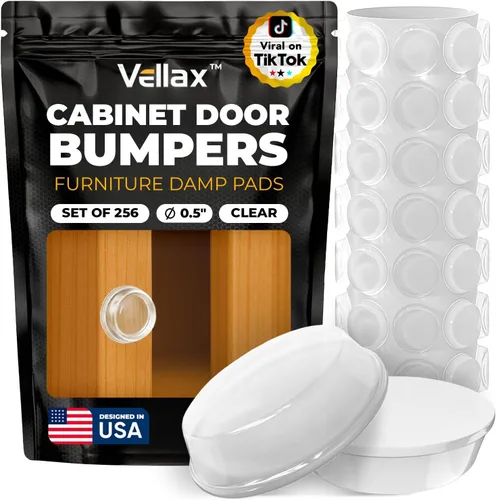 Miniatura 11 de 128 topes transparentes para puerta de gabinete, tapones de goma autoadhesivos de 1/2 pulgada para cajones, almohadillas húmedas, tablas de cortar