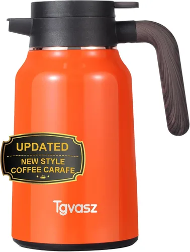 Miniatura 12 de Garrafas de 34 onzas para líquidos calientes, acero inoxidable aislado al vacío jarras de café térmicas para mantener caliente, dispensador de café