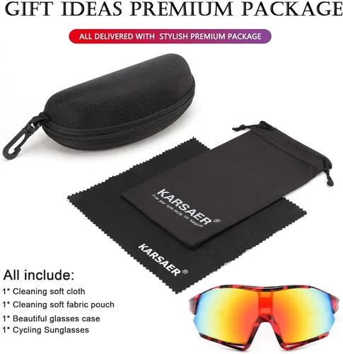 Miniatura 5 de Karsaer Vision - Gafas de sol deportivas para ciclismo, para niños y jóvenes, para correr, béisbol, softbol, MTB