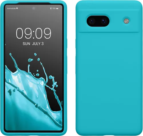 Miniatura 55 de kwmobile Funda Compatible con Google Pixel 6 Pro - Funda de Teléfono de Silicona TPU con Acabado Suave - Azul Caribe