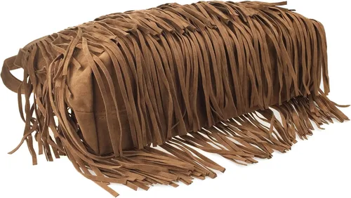 Miniatura 6 de HOXIS Bolso bandolera de cuero de ante sintético con borla para mujer