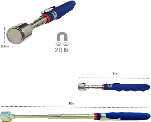 Miniatura 3 de Herramienta magnética telescópica de recogida de 20 libras (9 kg) Extensible Imán telescópico de 31" Herramienta útil para lugares de difícil