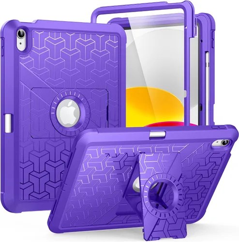 Miniatura 12 de MoKo Funda para iPad (A16) de 11ª/10ª generación 2025/2022, resistente a prueba de golpes, doble capa protectora de cuerpo completo, protector