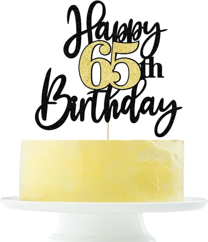 Miniatura 18 de Decoración para tartas de cumpleaños número 11 con purpurina negra y dorada, decoración de pastel de cumpleaños de 11 años y fabuloso cumpleaños