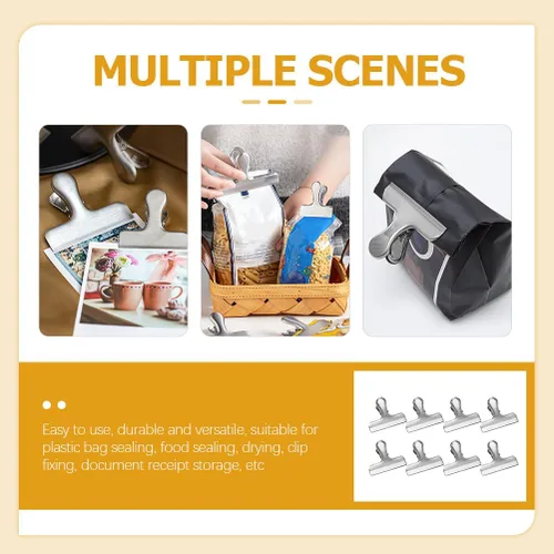 Miniatura 4 de 8 clips de chips resistentes para bolsas de alimentos, accesorios de clip portátiles para cocina, oficina, escuela, accesorios