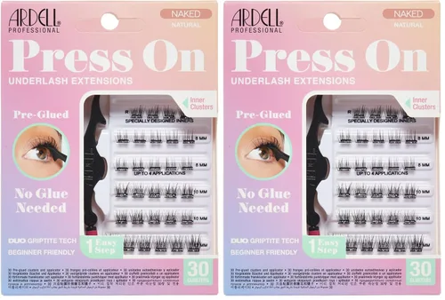 Miniatura 6 de Ardell Naked Press On Lashes - Extensiones de racimos de pestañas pre-pegadas, autoadhesivas, volumen suave, sin necesidad de pegamento
