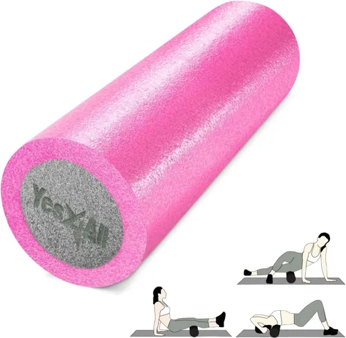 Miniatura 9 de Yes4All Rodillo de espuma EPP de alta densidad con respaldo redondo, rodillo de espuma de ejercicio para yoga, pilates y estiramientos, 12, 18, 24