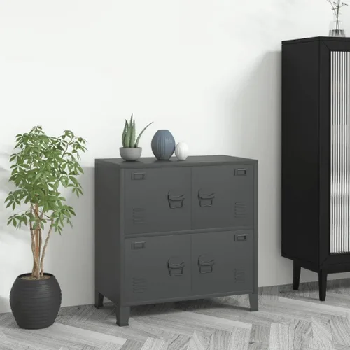 Miniatura 14 de Cabient de almacenamiento de metal de estilo industrial con 2 estantes, archivador de acero blanco con 6 puertas para oficina en casa, garaje