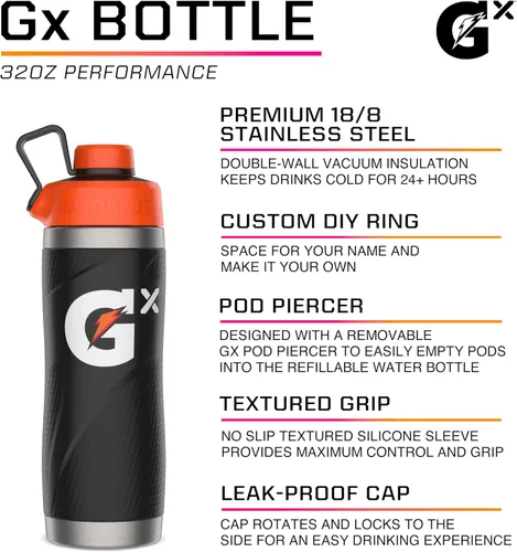 Miniatura 2 de Gatorade Botella de acero inoxidable Gx, 32oz