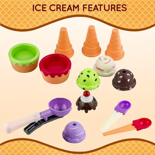 Miniatura 2 de Dulces Regalos Liberty Imports, juego de helados con puesto de comida rápida para niños