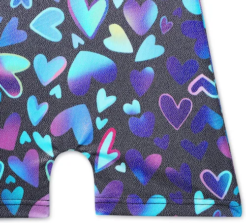 Miniatura 4 de EQSJIU Leotardos de gimnasia para niñas y niños, diseño de mosaico de arco iris, sirena, mariposa, estrellas, leopardo, galaxia, teñido anudado
