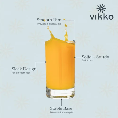 Miniatura 2 de Vikko Mini vasos de jugo, vasos de vidrio pequeños de 4.75 onzas, juego de 6 vasos de jugo gruesos y duraderos, vasos de jugo de base pesada de 2.1