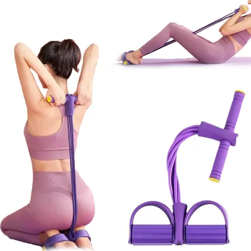 Banda de resistencia para extracción de pedal de 6 tubos, cuerda de tensión multifunción para gimnasio en casa, equipo de entrenamiento de cintura
