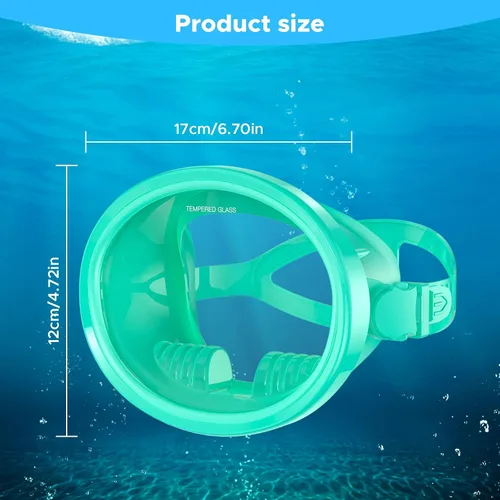 Miniatura 6 de Máscara de buceo, máscara ovalada de buceo para adultos, equipo de esnórquel, máscara de buceo libre, gafas para esnórquel, máscara de natación