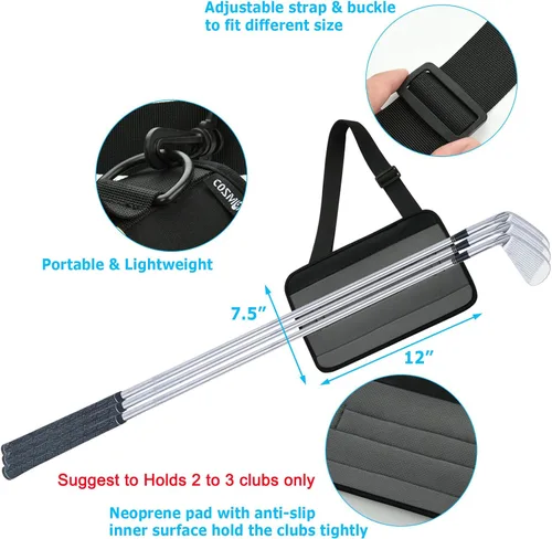 Miniatura 2 de Cosmos Mini bolsa de golf portátil para palos de golf, correa de transporte y soporte para curso, práctica de entrenamiento, conducción, accesorios
