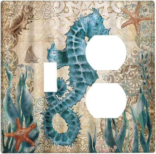 Miniatura 83 de Cubiertas de Interruptor de Luz Artísticas de Cuádruple Palanca con Hojas Tropicales Florales Boho, Flores Bohemias Decorativas Botánicas, Placas