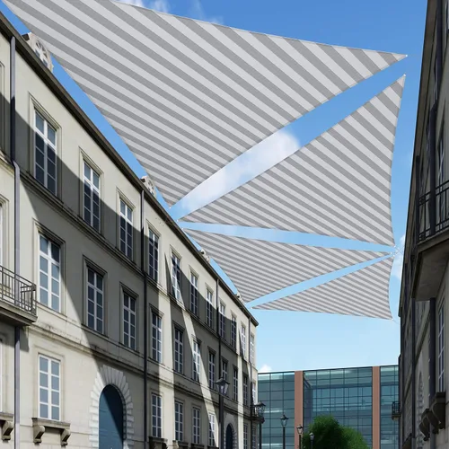 Miniatura 22 de TANG Toldo parasol triangular derecho de 8 x 8 x 11 pies, para patio, con bloqueo UV, tela permeable para pérgola, patio trasero, porche, terraza