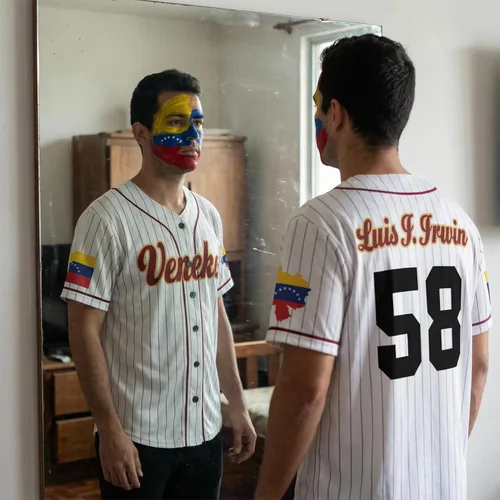 Miniatura 4 de Camiseta de béisbol personalizada de Venezuela - Camisetas deportivas personalizadas del orgullo Veneka con número de nombre, camisas de Beisbol