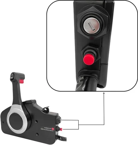 Miniatura 4 de Caja de control del acelerador marino 24800-ZZ5-A02 y 24800-ZZ5-A03 montada lateral adecuada para motores fueraborda Honda