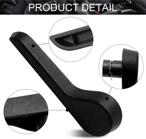 Miniatura 3 de HUSUKU Manija de Reclinación de Asiento LH Lado Izquierda del Conductor RH Lado Derecho del Pasajero Delantero Ébano para Camioneta Pickup SUV Chevy