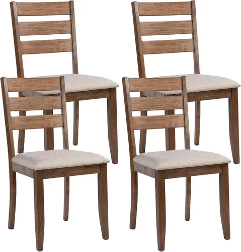 Miniatura 9 de DUHOME Mesa de comedor de madera negra de 47.2 pulgadas, mesa rectangular de madera maciza, mesa de comedor de cocina que ahorra espacio