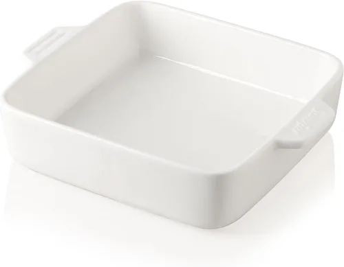 Miniatura 14 de Sweejar Plato de Cerámica para Hornear, Bandeja Rectangular Pequeña para Hornear con Asas Dobles, 20 Oz para Cocinar, Brownie, Cocina, 6.5 x 4.9 x