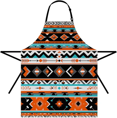 Miniatura 18 de Moslion Apron 31x27 Inch Kitchen Chef Waitress Cook Aprons Bib with Adjustable Neck for Women Men