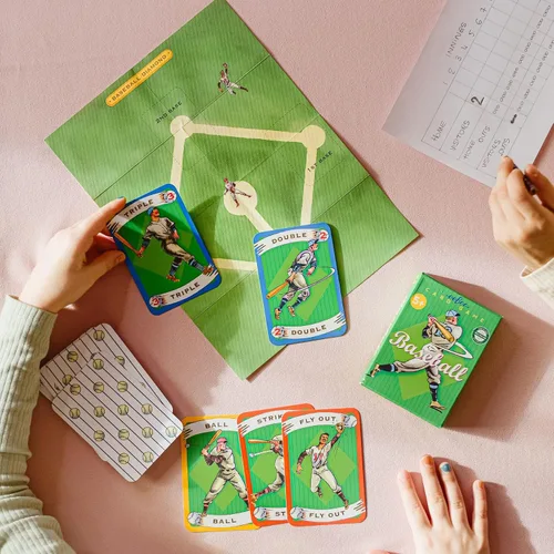 Miniatura 4 de eeBoo: Juego de cartas y juego de béisbol, 36 cartas de acción con campo plegable, desarrolla el pensamiento estratégico, para edades de 5 años