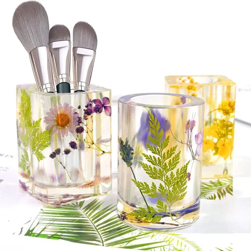 Miniatura 4 de Molde de resina para botella, 1 juego de molde de resina para botella de baño + paquete de 6 dispensadores, botella de bomba para almacenamiento