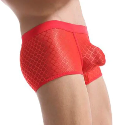 Miniatura 4 de Calzoncillos tipo bóxer para hombre, sin costuras, para hombre, suaves, cómodos, de seda de hielo, de pierna larga
