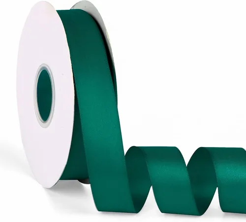 Miniatura 31 de Cinta de satén verde manzana de doble cara de 1-1/2 pulgadas x 50 yardas, cinta continua de poliéster de alta densidad para envolver regalos, bodas
