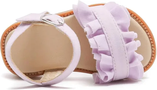 Miniatura 6 de ESTINE Sandalias planas de noche con punta abierta para bebés y niñas pequeñas