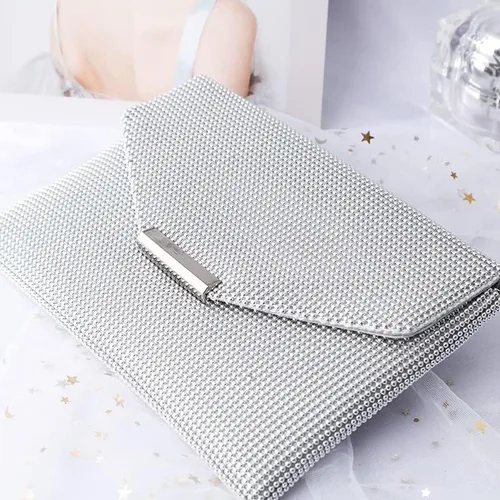Miniatura 8 de Naimo Bolso cruzado con diamantes de imitación de cristal brillante bolso de mano de noche de diamante bolso para teléfono celular para fiesta