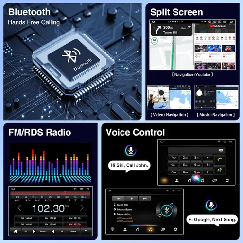 Miniatura 4 de Android 13 Estéreo de coche para Ford F150 2009 2010 2011 2012 2013 2014, 9.7 pulgadas pantalla táctil radio coche con Carplay/Android Auto SWC