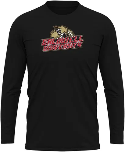 Miniatura 20 de Camisa deportiva de manga larga oficial de la NCAA Collegiate para hombre, colección negra con logotipo primario