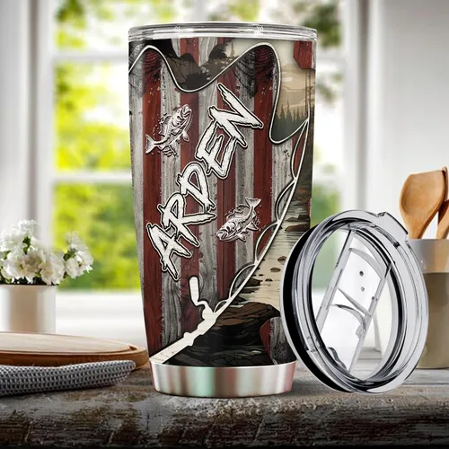 Miniatura 5 de Regalos personalizados de bajo para hombres, taza de café aislada de acero inoxidable de 20 onzas, vaso de viaje con tapa, regalo para amantes