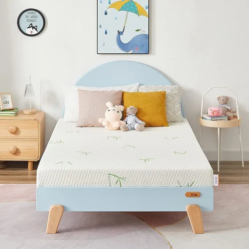 Miniatura 5 de Colchón individual de espuma viscoelástica de 8 pulgadas con funda de bambú transpirable, colchón de gel de firmeza media para litera, cama nido