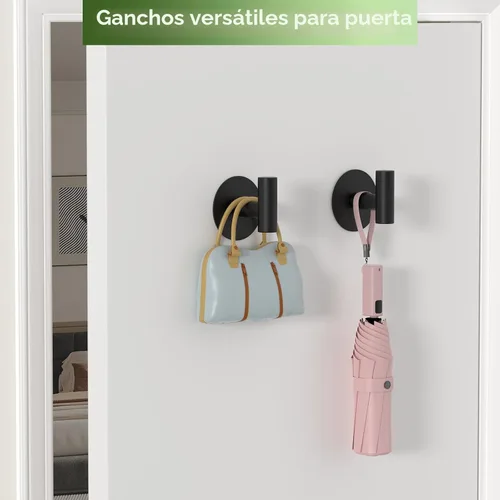 Miniatura 6 de Ganchos de pared autoadhesivos, ganchos de pared de acero inoxidable resistentes, ganchos para toallas para colgar batas, delantales, abrigos