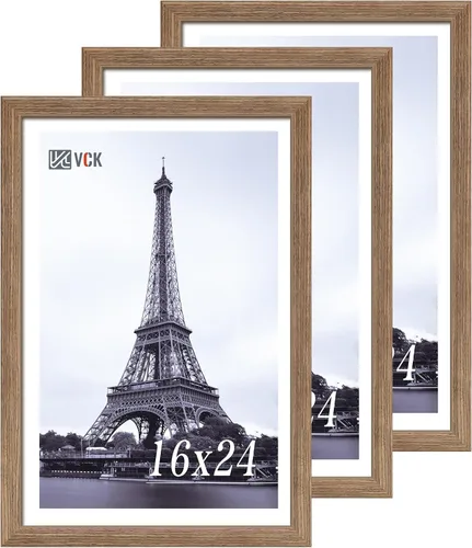 Miniatura 29 de VCK Marcos para póster de madera maciza de 22.375 x 34 pulgadas, marco de fotos A1 negro con montaje en pared, paquete de 3