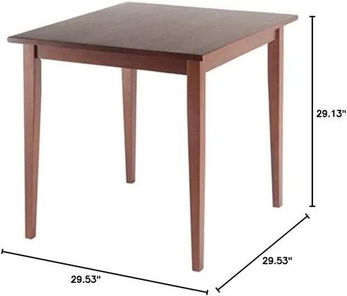 Miniatura 2 de Ergode Mesa de comedor compacta de madera, acabado de nogal, construcción sólida, fácil montaje