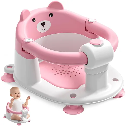 Miniatura 12 de Asiento de baño para bebés de 6 meses en adelante, asientos de baño antideslizantes para bebés sentados, silla de bañera segura para bebés y recién