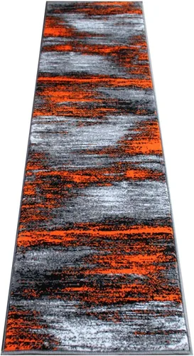 Miniatura 30 de Masada Rugs, Alfombra moderna y contemporánea, rojo, gris, negro (8 pies x 10 pies), alfombra grande para sala de estar, dormitorio, oficina