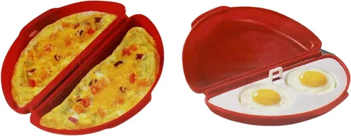 Cocedor de Huevos para Microondas para Sándwiches y Tortillas – Libre de BPA, Escalfador de Huevos para Microondas, Máquina para Huevos Fritos,