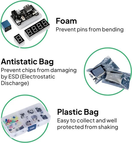 Miniatura 9 de Kit inicial completo para Arduino Uno R3 con tutorial (63 artículos) de Elegoo
