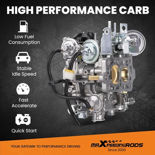 Miniatura 5 de maXpeedingrods Carburador 22R de 2 barriles TOY-505 Carb para Toyota Pickup 22R Motor 1981-1986 y 1987 (primeros seis meses) con conector de enchufe