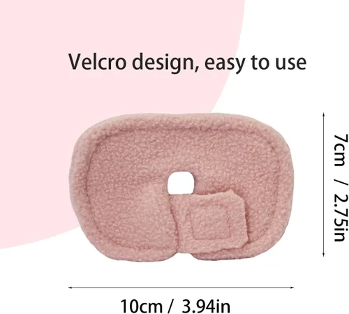 Miniatura 5 de Paquete de 3 almohadillas para traqueotomía, fundas reutilizables para tubo de traqueotomía, almohadillas de soporte para tubo de traqueotomía, Rosa