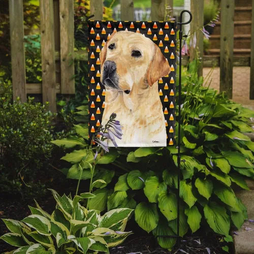 Miniatura 2 de Caroline's Treasures SC9198GF Bandera de Labrador con diseño de maíz de caramelo amarillo para Halloween, retrato de jardín, bandera decorativa