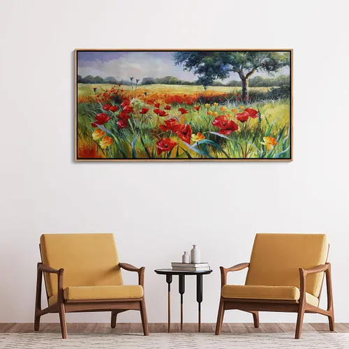 Miniatura 25 de Mofutinpo Arte de Pared de Árbol Rojo en Blanco y Negro Impresión en Lienzo Cuadro Paisaje de Árbol Rojo Grande Obra de Arte Moderna para Sala