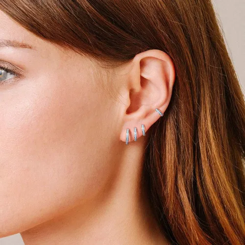 Miniatura 3 de NOKMIT 3 pares de mini aretes de aro turquesa para cartílago para mujer, 8100.472 in (turquesacirconia cúbica)
