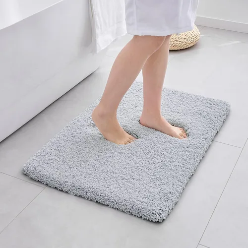 Miniatura 19 de ILANGO Alfombras de Baño Beige 32" × 20" Antideslizantes y Súper Absorbentes Extra Gruesas Suaves, Alfombra de Baño Lavable para Piso, Alfombra